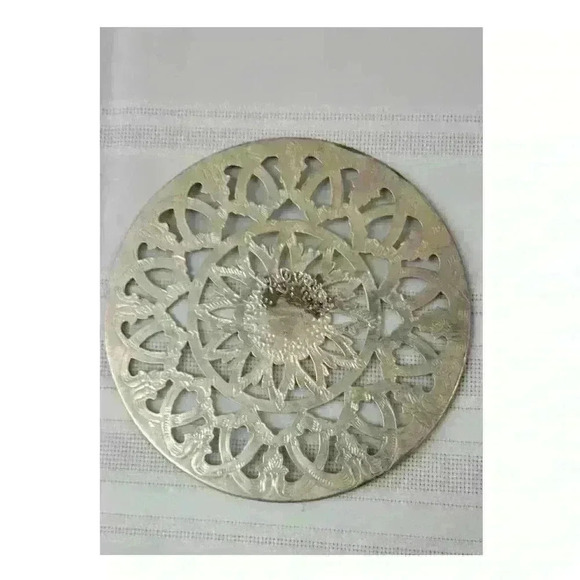 Pair of Silver Plated Ornate Trivets - Picture 4 of 4